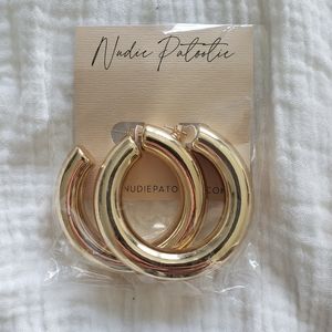 Chunky gold hoops
